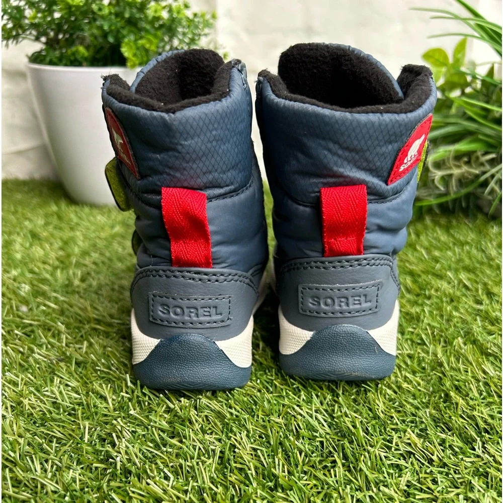 SOREL CHILDREN'S WHITNEY™ |I STRAP BOOT Uniform Blue, Cherrybomb size 5 new